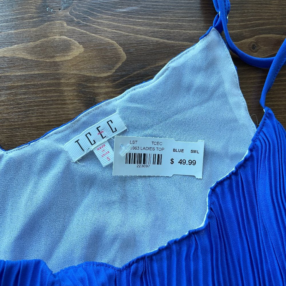 TCEC Blue Ruffle Tank - Picture 2 of 7